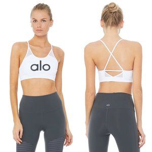 ALO Yoga Starlet Logo Sports Bra Medium